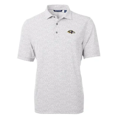 Men's Cutter & Buck Navy Baltimore Ravens Big Tall DryTec Genre Textured Solid Polo