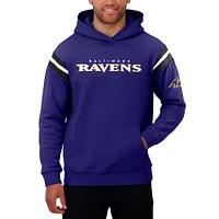 Men's Darius Rucker Collection by Fanatics Purple Baltimore Ravens Football Washed Pullover Hoodie