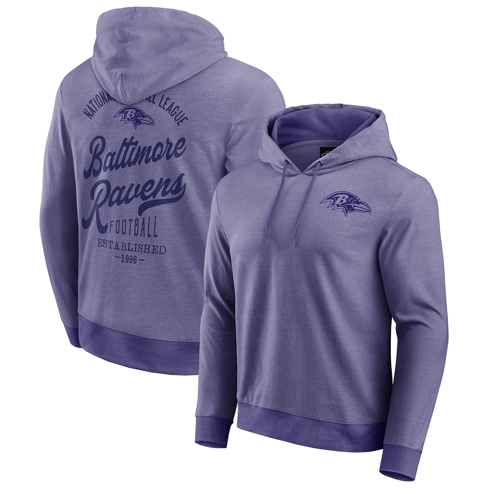 Men's Darius Rucker Collection by Fanatics Purple Baltimore Ravens Tonal Knit Pullover Hoodie