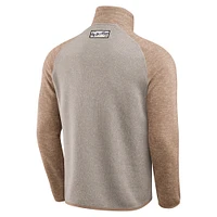 Men's Darius Rucker Collection by Fanatics Tan Baltimore Ravens Tonal Raglan Quarter-Zip Top