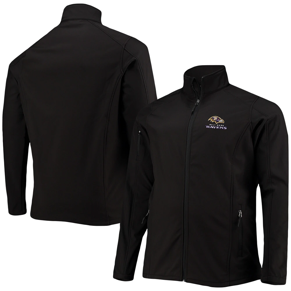 Dunbrooke Charcoal Baltimore Ravens Big & Tall Sonoma Softshell Veste à fermeture éclair intégrale pour homme