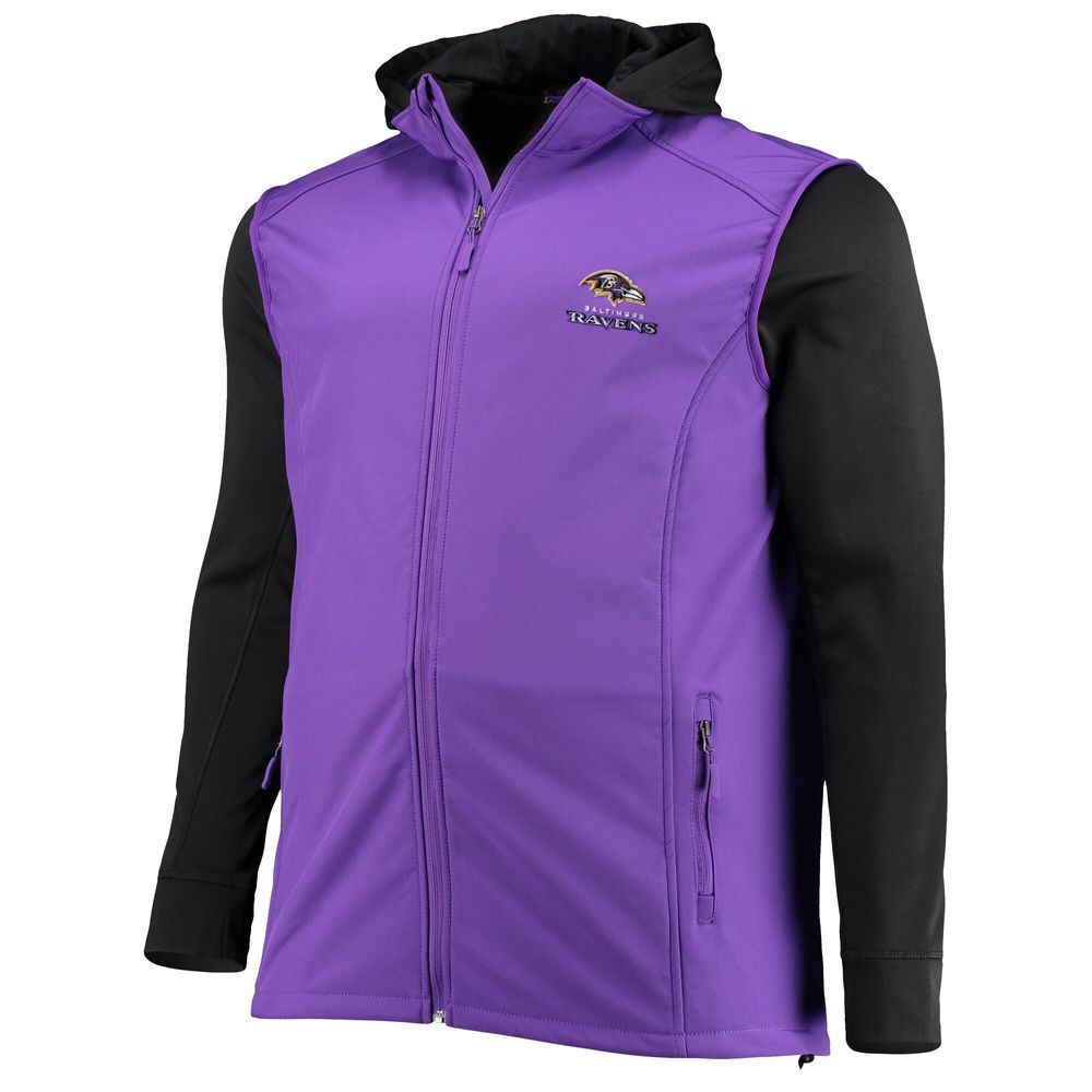 Men's Dunbrooke Purple/Black Baltimore Ravens Big & Tall Alpha Full-Zip Hoodie Jacket