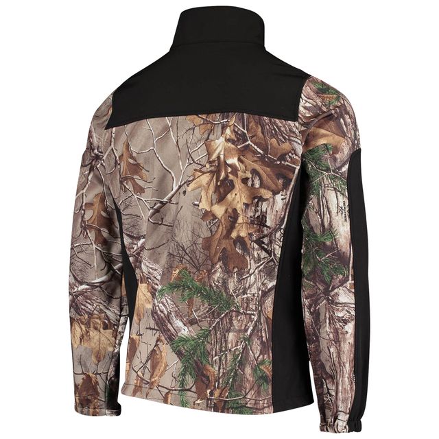 Veste Softshell à fermeture éclair intégrale Dunbrooke Realtree Camo/Noir pour hommes Baltimore Ravens Circle Hunter