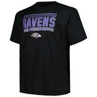 T-shirt pop fanatiques noir Baltimore Ravens pour hommes Big & Tall