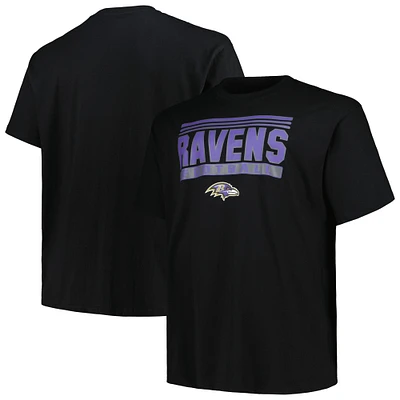 Men's Fanatics Black Baltimore Ravens Big & Tall Pop T-Shirt