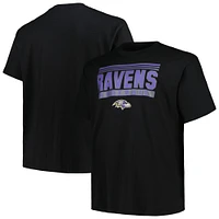 T-shirt pop fanatiques noir Baltimore Ravens pour hommes Big & Tall