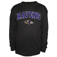 Men's Fanatics Black Baltimore Ravens Big & Tall Thermal Long Sleeve T-Shirt