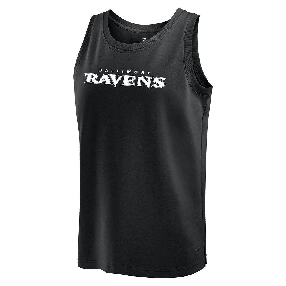 Débardeur noir Fanatics Baltimore Ravens Elements pour hommes