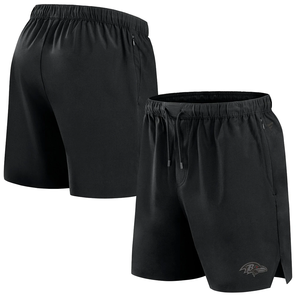 Men's Fanatics Black Baltimore Ravens Front Office Micro Tonal Shorts