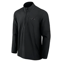 Men's Fanatics Black Baltimore Ravens Front Office Woven Quarter-Zip Jacket