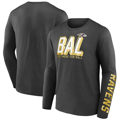 Men's Fanatics  Black Baltimore Ravens Long Sleeve T-Shirt
