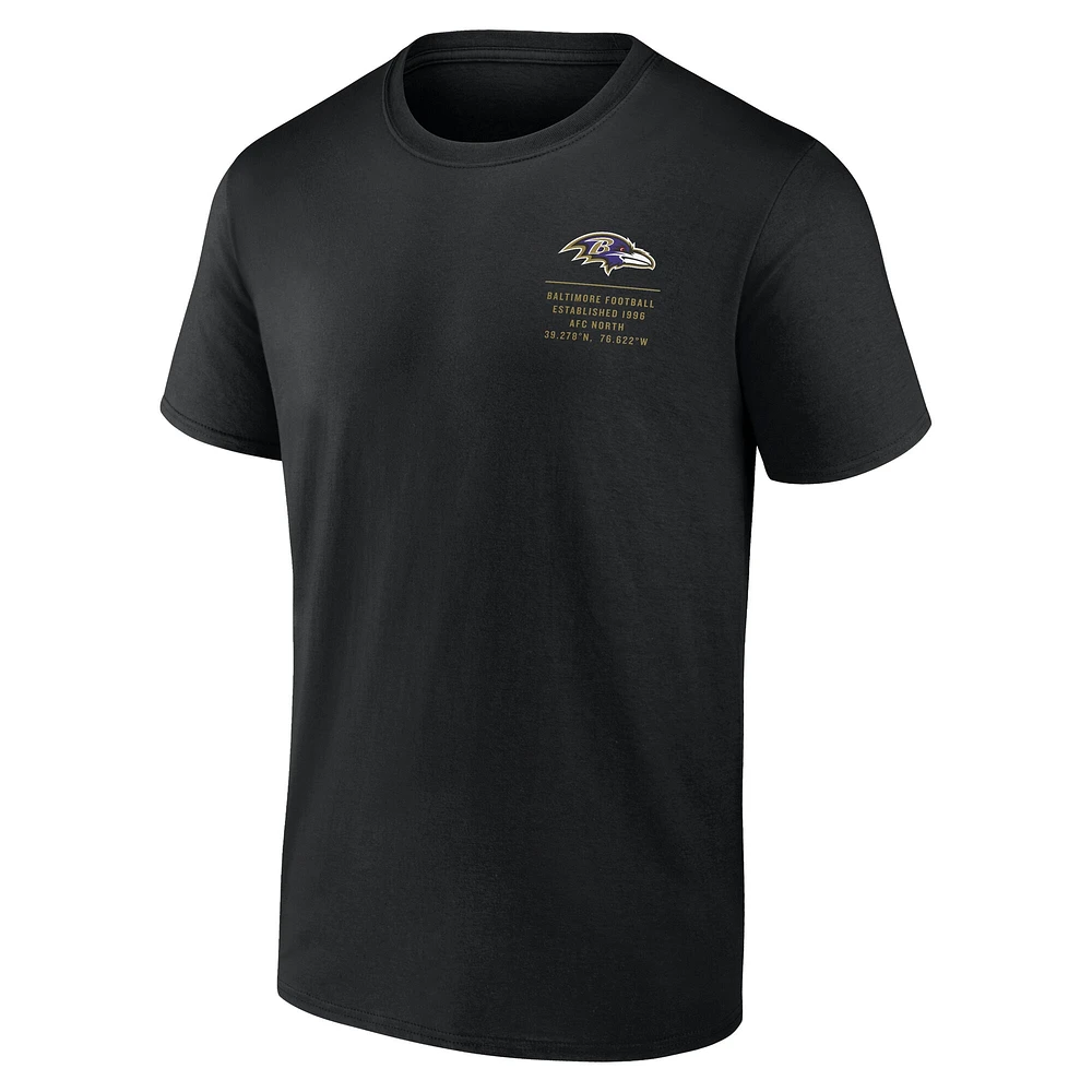 Men's Fanatics Black Baltimore Ravens Repeat Stats T-Shirt