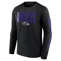 Men's Fanatics Black Baltimore Ravens Vision Long Sleeve T-Shirt