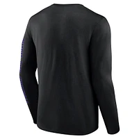 Men's Fanatics Black Baltimore Ravens Vision Long Sleeve T-Shirt