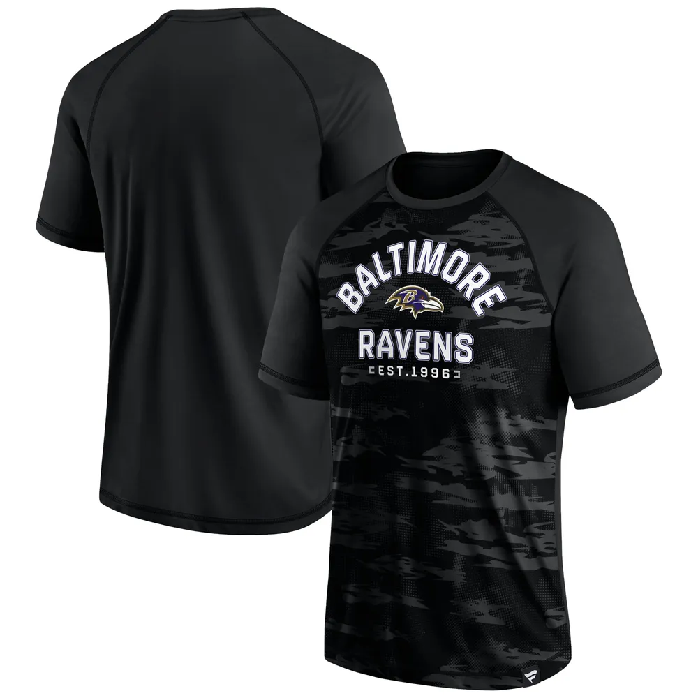 NFL Men's Camo Crewneck T-Shirt, Size Small, Ravens