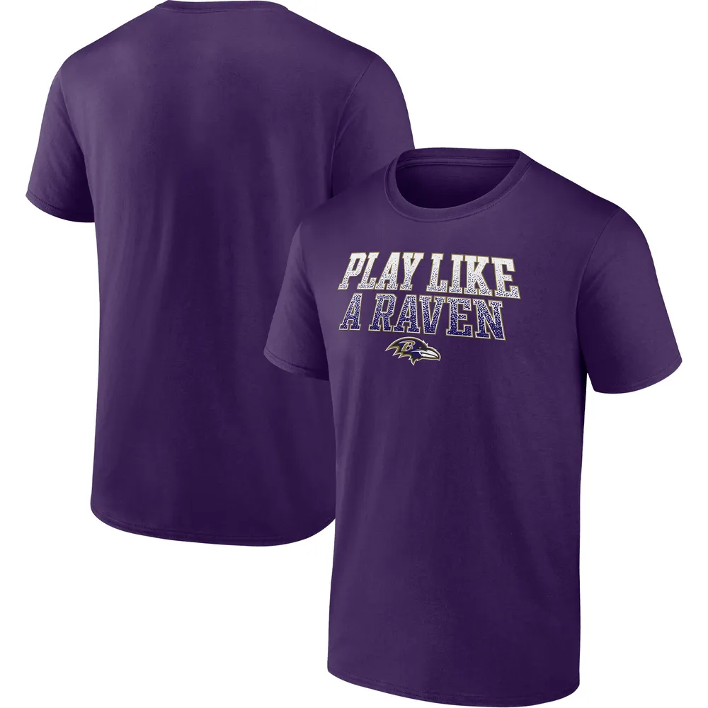 Men's Baltimore Ravens Fanatics Branded Heathered Purple End Around  Tri-Blend T-Shirt