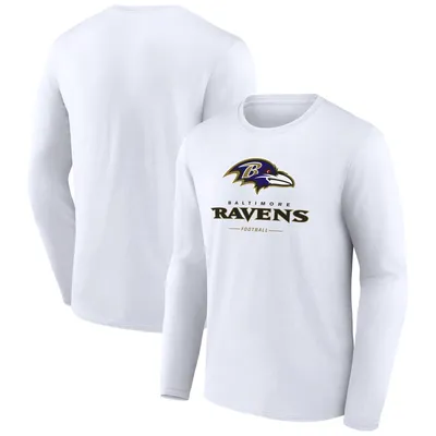 Baltimore Ravens Fanatics Branded Logo Team Lockup Long Sleeve T-Shirt