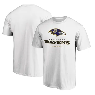 Baltimore Ravens Fanatics Branded Logo Team Lockup T-Shirt - White