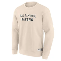 Sweat-shirt à capuche Fanatics pour homme avec inscription Baltimore Ravens Elements Future Ground Cream