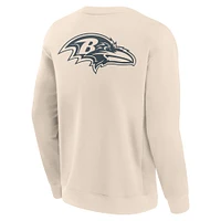 Sweat-shirt à capuche Fanatics pour homme avec inscription Baltimore Ravens Elements Future Ground Cream