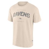 T-shirt Fanatics pour homme Baltimore Ravens Elements Weathered Tonal Future Ground crème