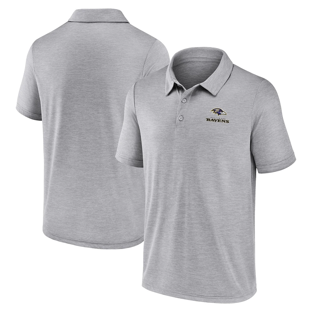 Men's Fanatics Gray Baltimore Ravens Making Waves Polo