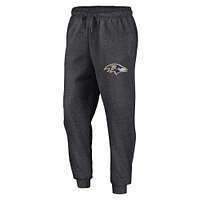 Men's Fanatics  Heather Charcoal Baltimore Ravens Boost Fleece Joggers