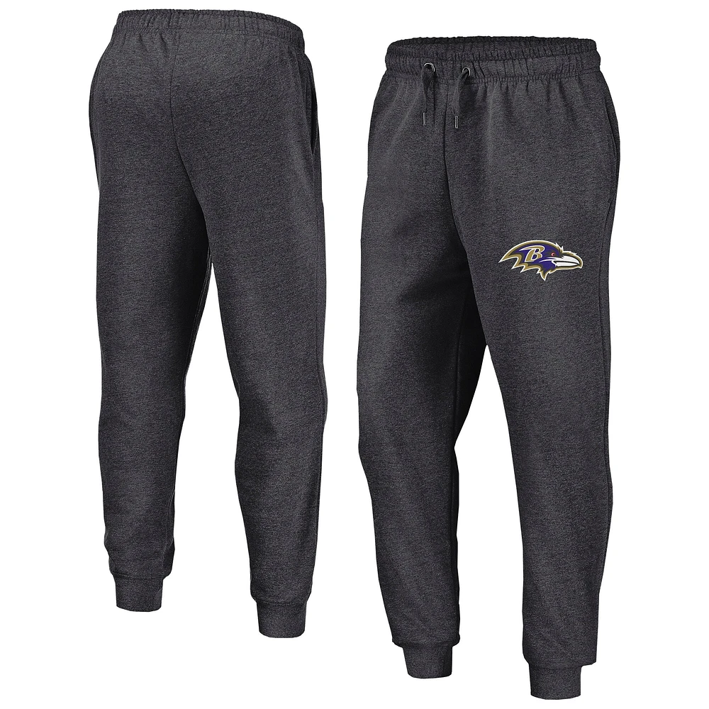 Men's Fanatics  Heather Charcoal Baltimore Ravens Boost Fleece Joggers