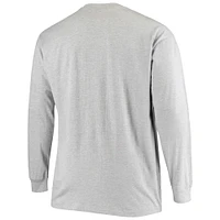 Men's Fanatics Heathered Gray Baltimore Ravens Big & Tall Practice Long Sleeve T-Shirt