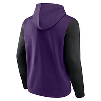 Sweat à capuche Fanatics violet/noir pour homme Baltimore Ravens Outline