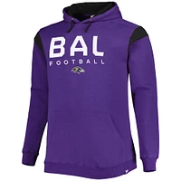 Fanatics Purple Baltimore Ravens Big & Tall Call the Shots pour hommes - Sweat à capuche