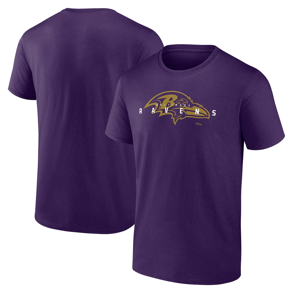 T-shirt coordonné Fanatics Purple Baltimore Ravens pour hommes, grande taille