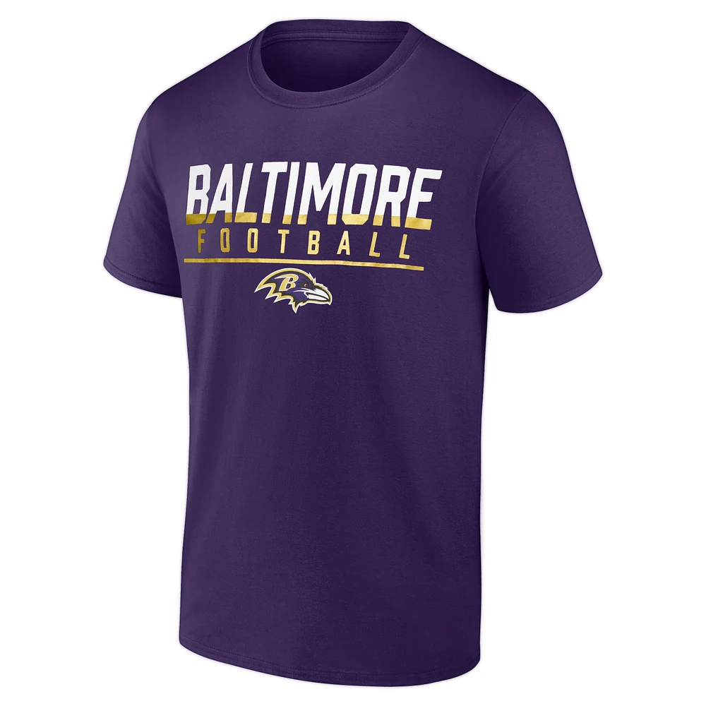 Men's Fanatics  Purple Baltimore Ravens Blocked T-Shirt