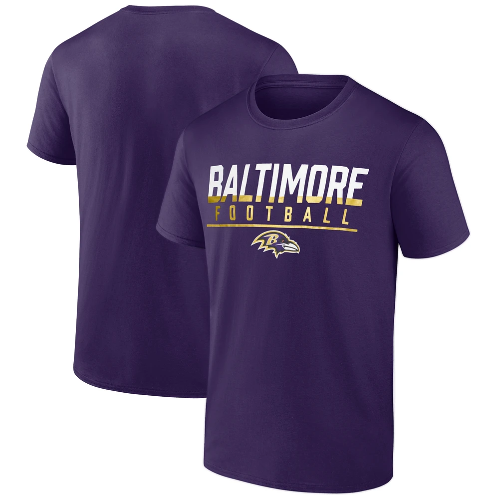 Men's Fanatics Purple Baltimore Ravens Blocked T-Shirt