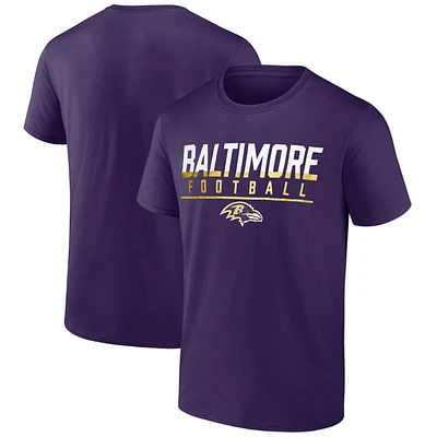 Men's Fanatics  Purple Baltimore Ravens Blocked T-Shirt