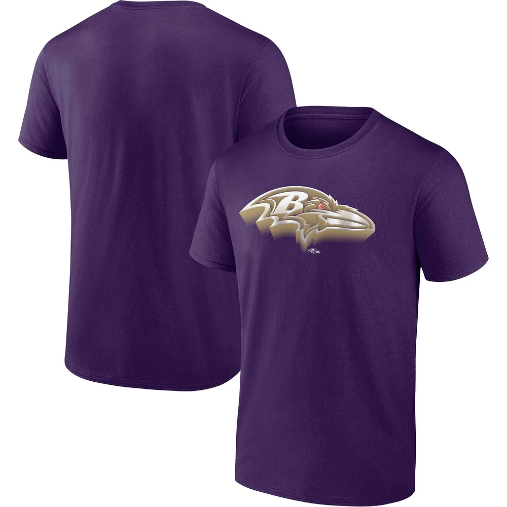 T-shirt violet Fanatics Baltimore Ravens Chrome Dimension pour hommes