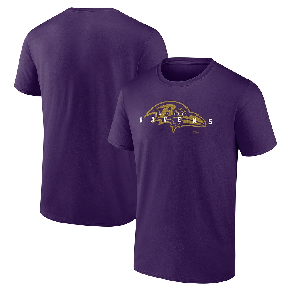 T-shirt coordonné violet pour hommes Fanatics Baltimore Ravens