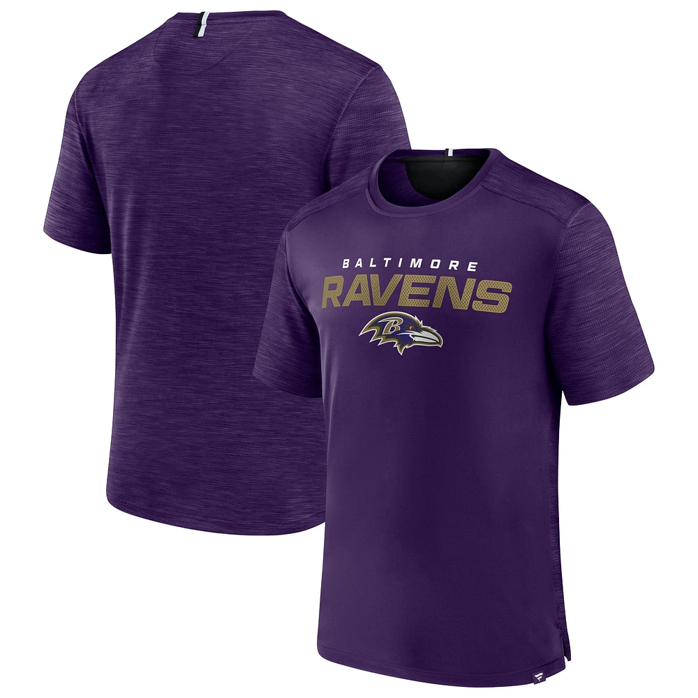 T-shirt fanatiques violet Baltimore Ravens Defender Evo pour hommes