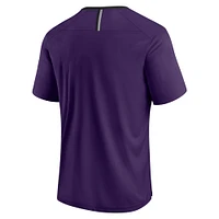 T-shirt fanatique violet pour homme Baltimore Ravens Defender Fade Slant