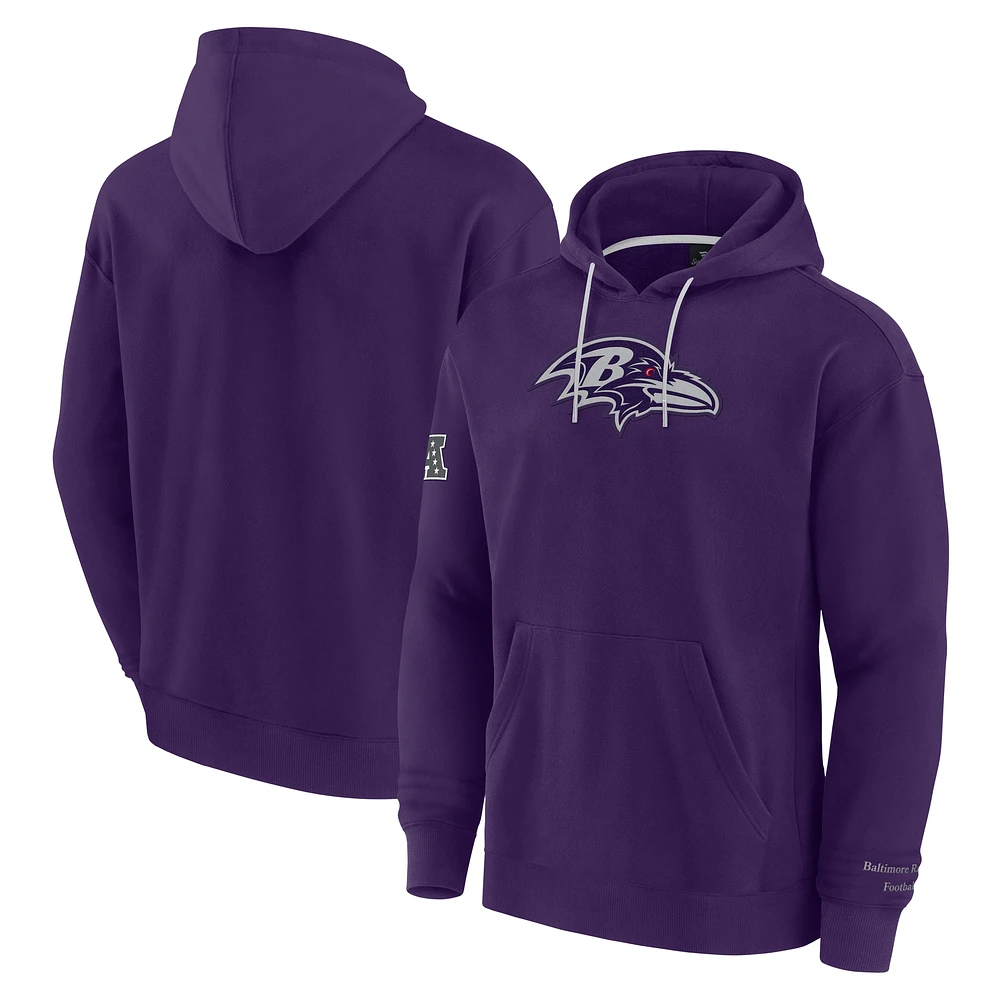 Men's Fanatics Purple Baltimore Ravens Elements Pace Fleece Pullover Hoodie