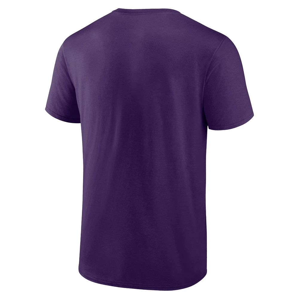 T-shirt fanatique violet Baltimore Ravens Fading Out pour hommes