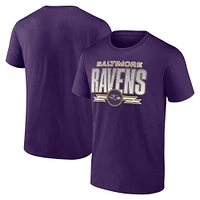 T-shirt fanatique violet Baltimore Ravens Fading Out pour hommes