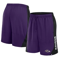 Short sans défense violet pour homme Fanatics Baltimore Ravens