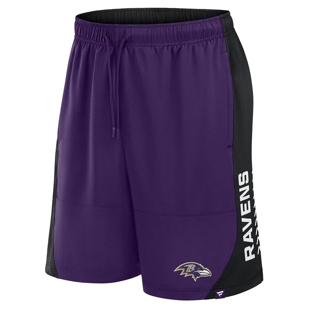 Short sans défense violet pour homme Fanatics Baltimore Ravens