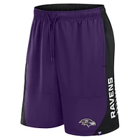 Short sans défense violet pour homme Fanatics Baltimore Ravens