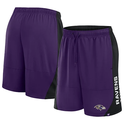 Short sans défense violet pour homme Fanatics Baltimore Ravens