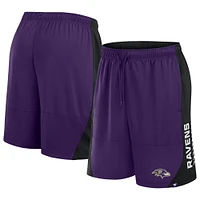 Short sans défense violet pour homme Fanatics Baltimore Ravens