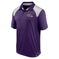 Polo primaire violet Baltimore Ravens Fanatics pour hommes