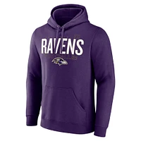 Men's Fanatics Purple Baltimore Ravens Pylon Outline Pullover Hoodie