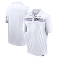 Men's Fanatics White Baltimore Ravens Victory For Us Interlock Polo